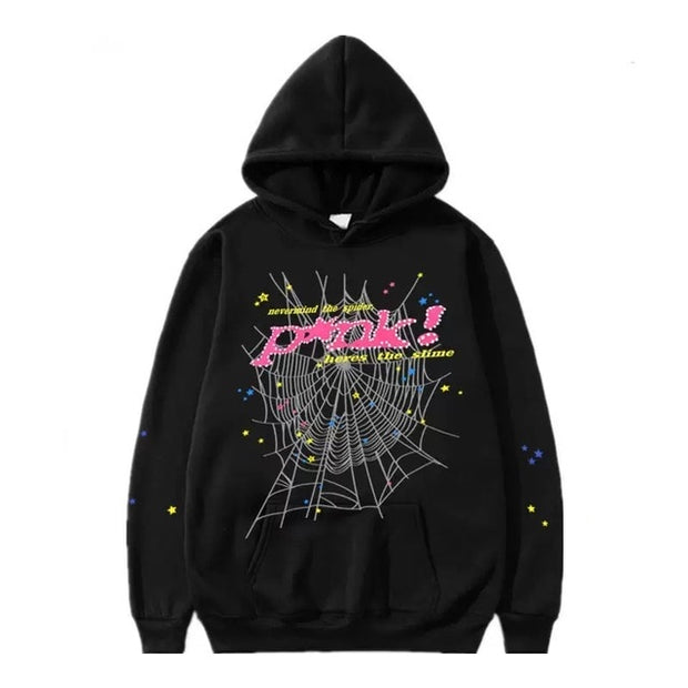 Spider Letter Prints Hoodies T-WILL STORE 