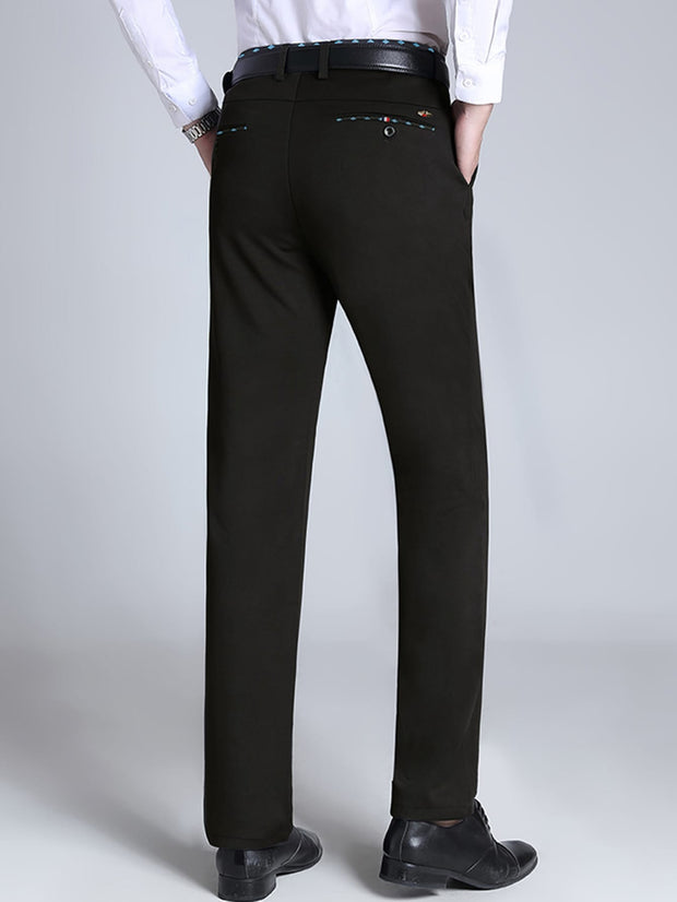 Men Solid Tailored Pants T-WILL STORE 