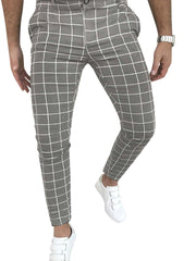 Grid Print Tapered Pants T-WILL STORE 