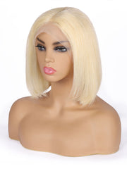 T.S.K Lace Front 130 Short Straight Human Hair Wig T-WILL STORE 