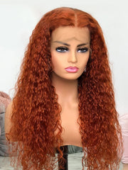 T.S.K 13 1 Lace Front 150 Long Curly Human Hair Wig T-WILL STORE 