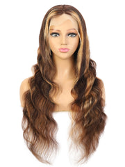 T.S.K Lace Front 150 Long Curly Human Hair Wig T-WILL STORE 