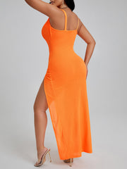 Nice dress ,SEXY Cowl Neck Split Thigh Slip Dress T.S.K T-WILL STORE 