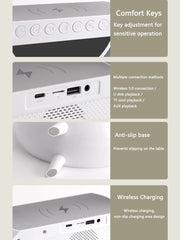 White LED Light Wireless Speaker T-will Store T-WILL STORE 