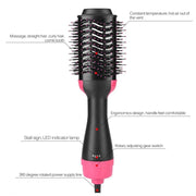 Anion hair dryer Multifunctional 2 in 1 Hair Dryer Volumizer Rotating Hot Hair Brush. T-WILL STORE 