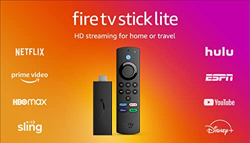 Fire TV Stick Lite with latest Alexa Voice Remote Lite (no TV controls), HD streaming device T-WILL STORE 