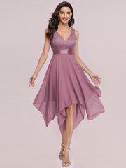 Bestsellers V Neck Lace Chiffon Prom Dresses For Wholesale T-WILL STORE 