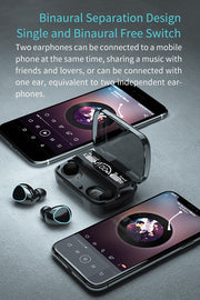 M10 TWS Wireless Bluetooth 5.1 Earphone 2000mAh Power Bank True Wireless Headphones Sports Bluetooth Headset 9D HIFI Sound Earbuds T-WILL STORE 